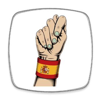 Figa Española Amulettbeschützer gegen das Böse - Viereckiger Kühlschrankmagnet - Weiß - Vorne
