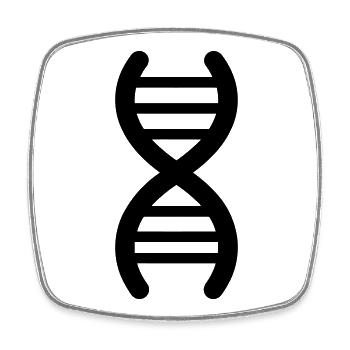 Genetik - Viereckiger Kühlschrankmagnet - Weiß - Vorne