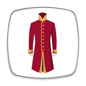 Indian Wedding Sherwani - Square fridge magnet - white - Front
