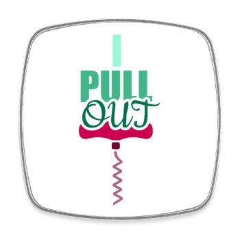 waiter bartender bartender bartender barchef - Square fridge magnet - white - Front