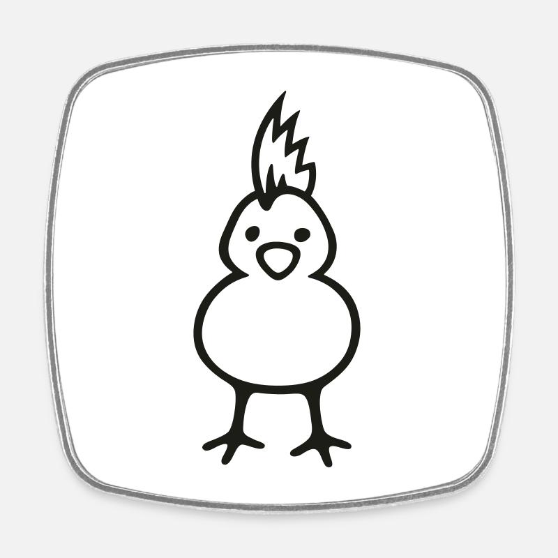 punk chick - Magnet carré - blanc