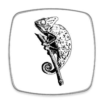 Chameleon Lizard Graphic Reptile Chameleon Lover - Magnet carré - blanc - Devant