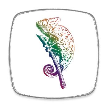 Chameleon Lizard Graphic Reptile Chameleon Lover - Magnet carré - blanc - Devant