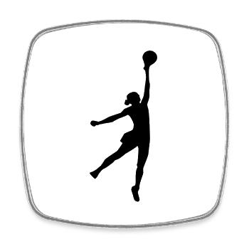basketball player spieler sport87 - Viereckiger Kühlschrankmagnet - Weiß - Vorne