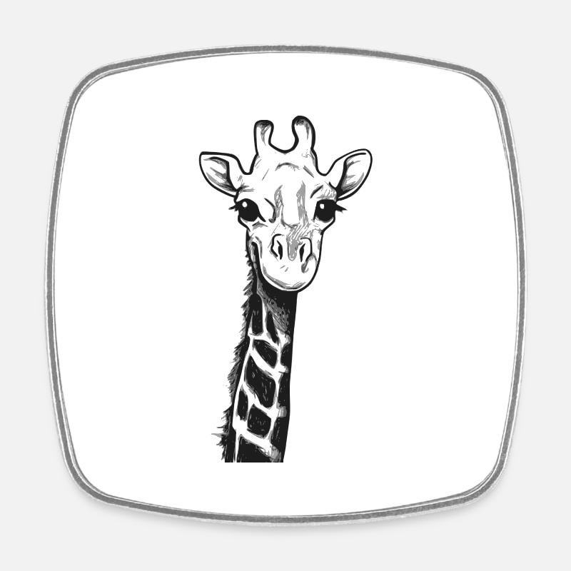 giraffe - Viereckiger Kühlschrankmagnet - Weiß