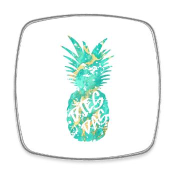 DIES DAS ANANAS - Viereckiger Kühlschrankmagnet - Weiß - Vorne