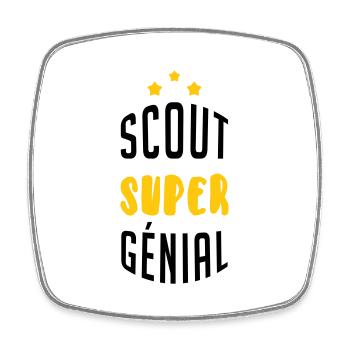 Scout Super Génial - Magnet carré - blanc - Devant