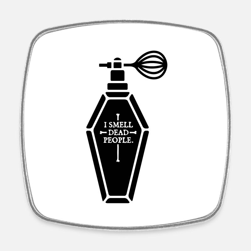 Coffin Perfume - Square fridge magnet - white