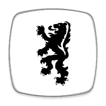 Löwe - Viereckiger Kühlschrankmagnet - Weiß - Vorne