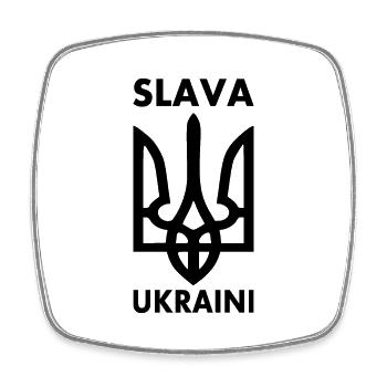 Ukraine - Viereckiger Kühlschrankmagnet - Weiß - Vorne