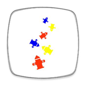 Hydrant Icon - Square fridge magnet - white - Front