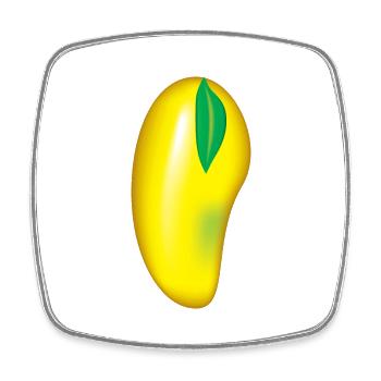 I love mango fruit - Square fridge magnet - white - Front