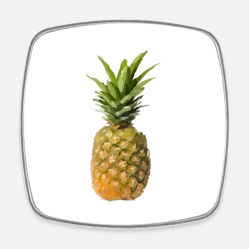 Pineapple - Square fridge magnet - white