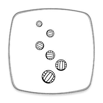 Volleyball symbol - Square fridge magnet - white - Front