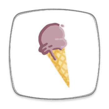 Icecream summerdreams - Viereckiger Kühlschrankmagnet - Weiß - Vorne