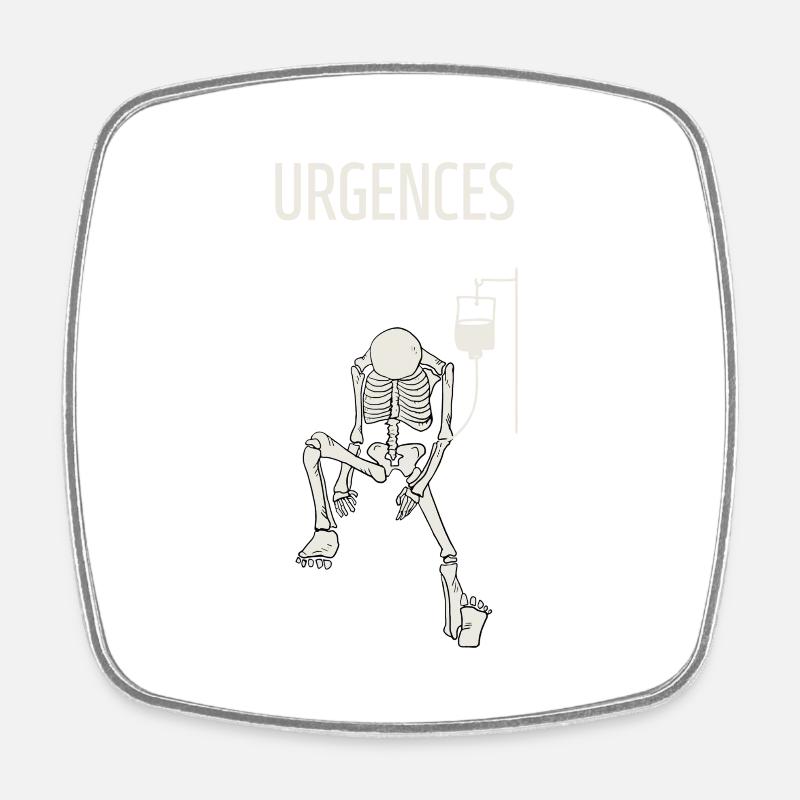 URGENCES - Magnet carré - blanc