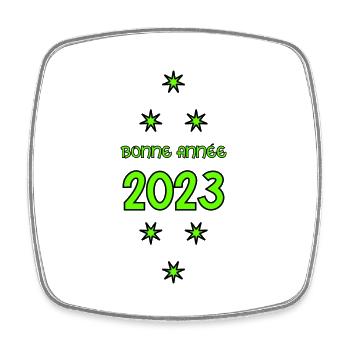 HAPPY NEW YEAR. SAINT SYLVESTER. NEW YEAR - Square fridge magnet - white - Front
