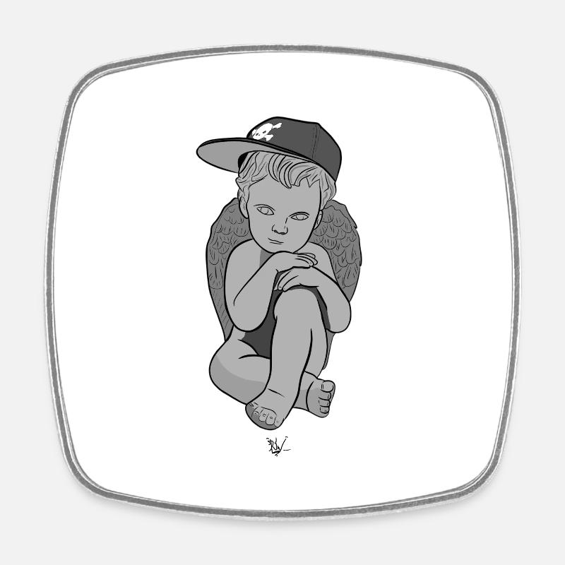 Cherubz. - Square fridge magnet - white