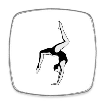 Gymnastics, Gymnast - Girls and Women's Gymnastics - Square fridge magnet - white - Front