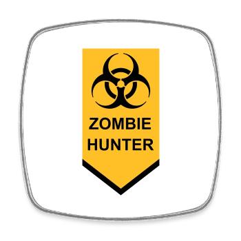 zombie hunter Halloween Quote - Square fridge magnet - white - Front