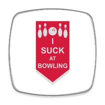 Je suis nul au bowling - Magnet carré - blanc - Devant