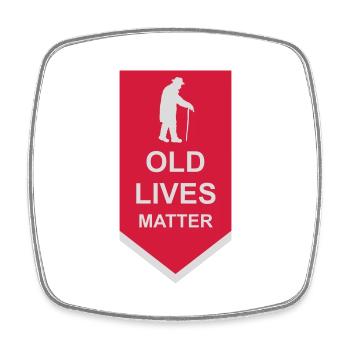 old lives matter quote - Square fridge magnet - white - Front