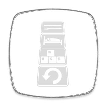 Manger le jeu de sommeil Répéter - Magnet carré - blanc - Devant