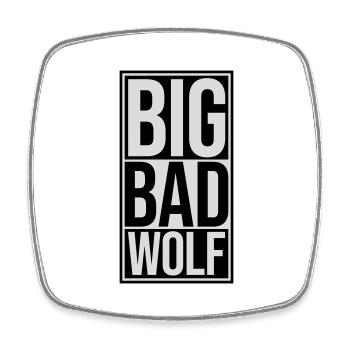 big bad wolf quote - Square fridge magnet - white - Front