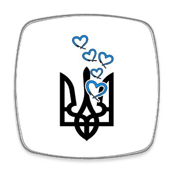 UKRAINE "slava ukraini" ukraine-liebe frontsupport - Viereckiger Kühlschrankmagnet - Weiß - Vorne