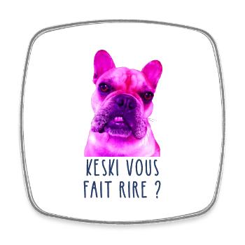 keski vous fait rire cadeau - Magnet carré - blanc - Devant