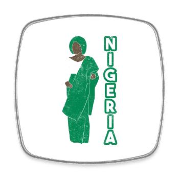 Nigeria Nigerian Africa Flag Pride I Gift - Square fridge magnet - white - Front