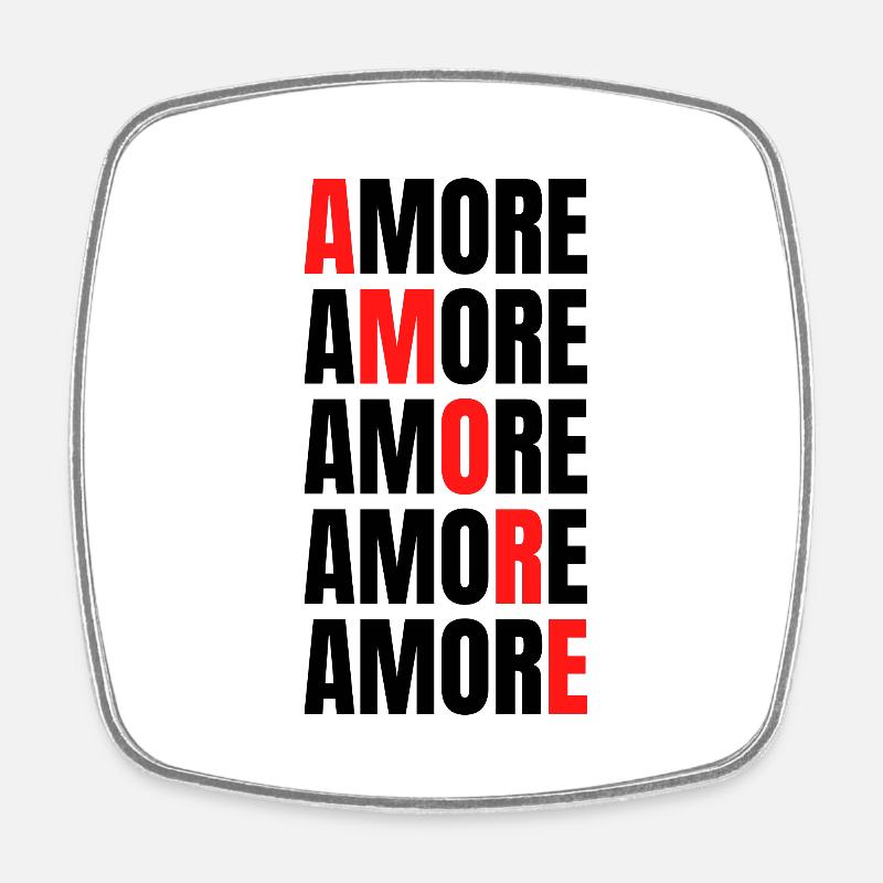 Amore - Square fridge magnet - white