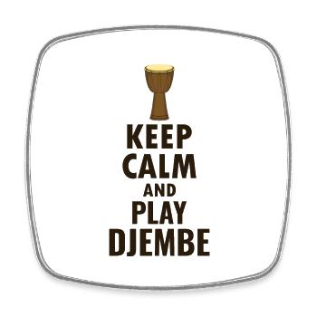 Djembe-Spieler Schlagzeuger Musik Schlagzeuger Musiker - Viereckiger Kühlschrankmagnet - Weiß - Vorne