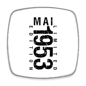 Anniversaire Mai 1953 Mai né en May 1953 - Magnet carré - blanc - Devant