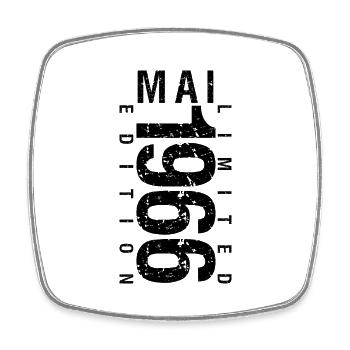 Anniversaire Mai 1966 Mai né en May 1966 - Magnet carré - blanc - Devant