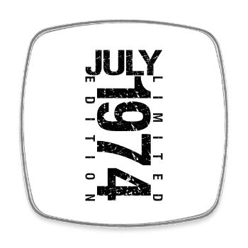 Geburtstag Juli 1974 Juli geboren im Juli 1974 - Viereckiger Kühlschrankmagnet - Weiß - Vorne