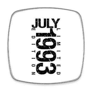 Geburtstag Juli 1993 Juli geboren im Juli 1993 - Viereckiger Kühlschrankmagnet - Weiß - Vorne