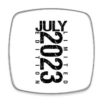 Geburtstag Juli 2023 Juli geboren im Juli 2023 - Viereckiger Kühlschrankmagnet - Weiß - Vorne
