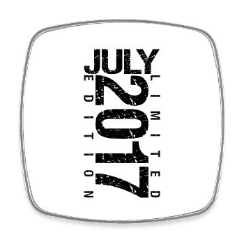 Birthday July 2017 July born in July 2017 - Square fridge magnet - white - Front