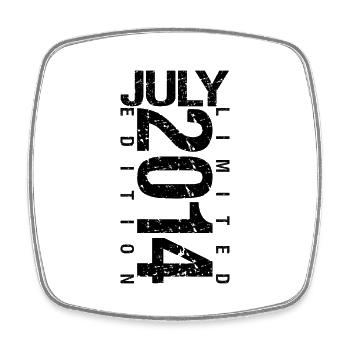 Geburtstag Juli 2014 Juli geboren im Juli 2014 - Viereckiger Kühlschrankmagnet - Weiß - Vorne