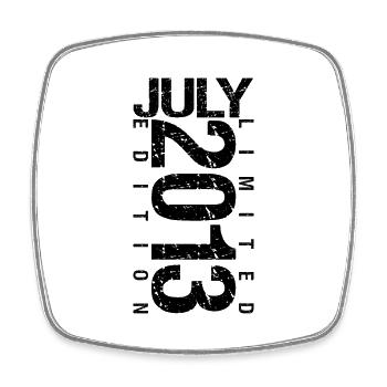 Geburtstag Juli 2013 Juli geboren im Juli 2013 - Viereckiger Kühlschrankmagnet - Weiß - Vorne