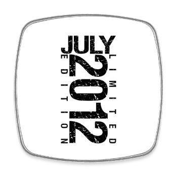 Anniversaire Juillet 2012 Juillet né en July 2012 - Magnet carré - blanc - Devant