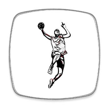 Ballsport - Viereckiger Kühlschrankmagnet - Weiß - Vorne