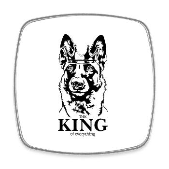 Malinois Roi de tout Dire Chiens Wilsigns - Magnet carré - blanc - Devant