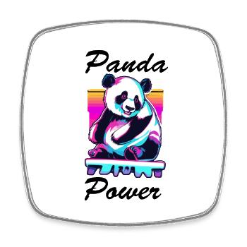 Panda / Animal / Zoo / Bamboo / Wild / Childlike - Square fridge magnet - white - Front