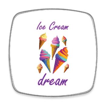 Ice cream dream. - Square fridge magnet - white - Front