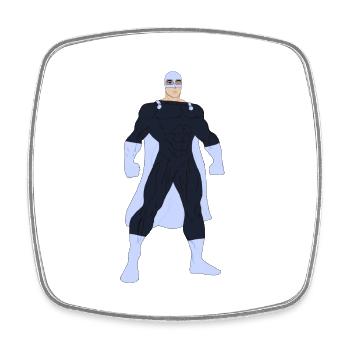 Be a Superhero! Be brave! - Square fridge magnet - white - Front