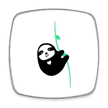 Sloth in Love - Square fridge magnet - white - Front