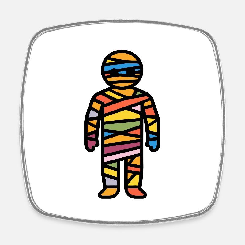Mummy Halloween Funny Funny - Square fridge magnet - white