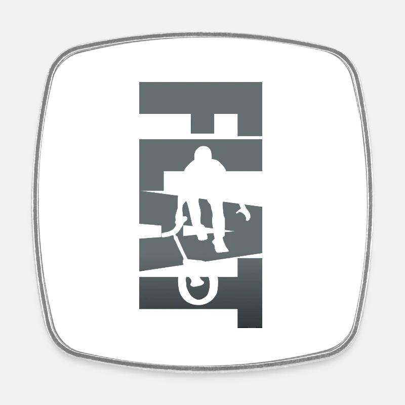 flat - Magnet carré - blanc